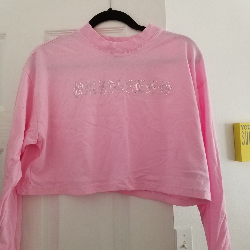 Rhinestone "princess" Crop Top